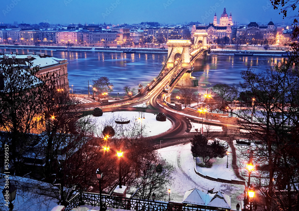 Fototapeta premium Budapeszt zimą