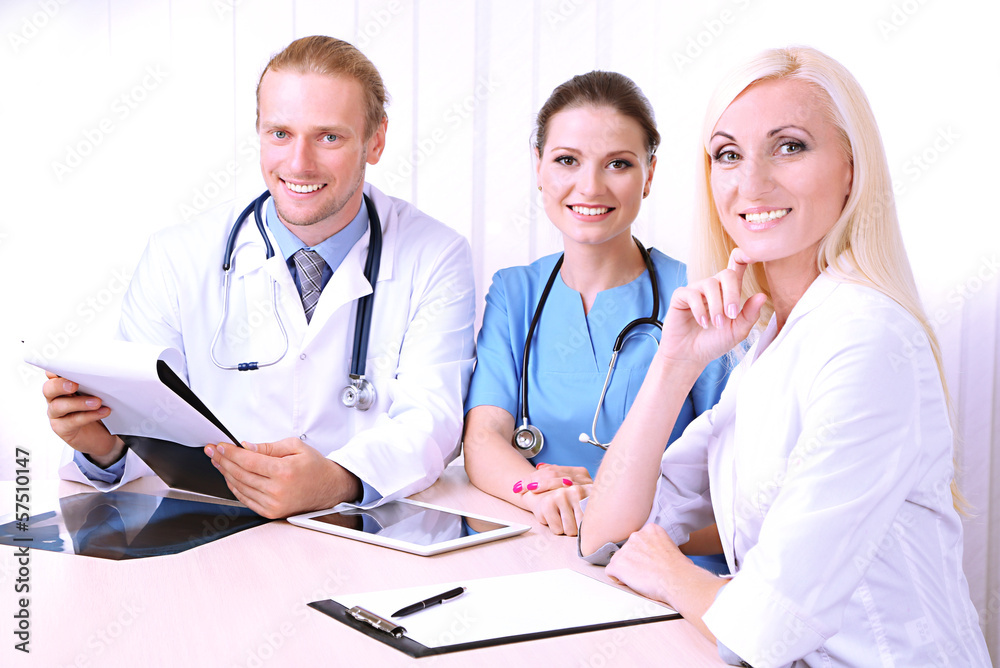 Medical team during meeting in office Medical team during meeting in office