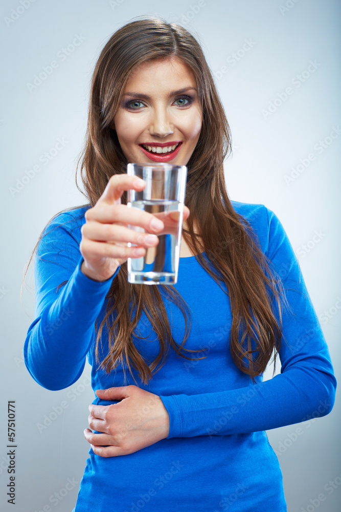 Casual style young woman posing on isolated studio background, Casual style young woman posing on isolated studio background,