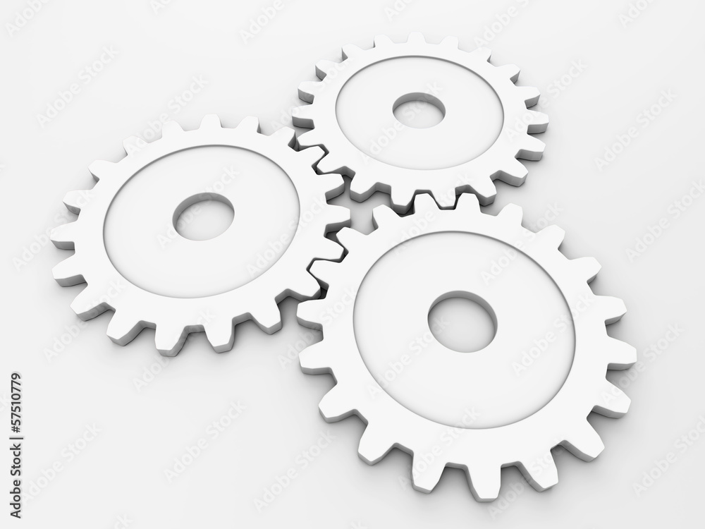 three gear to place concepts with clipping path three gear to place concepts with clipping path