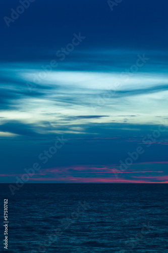 Sea and sky in the evening. © vachiraphan
