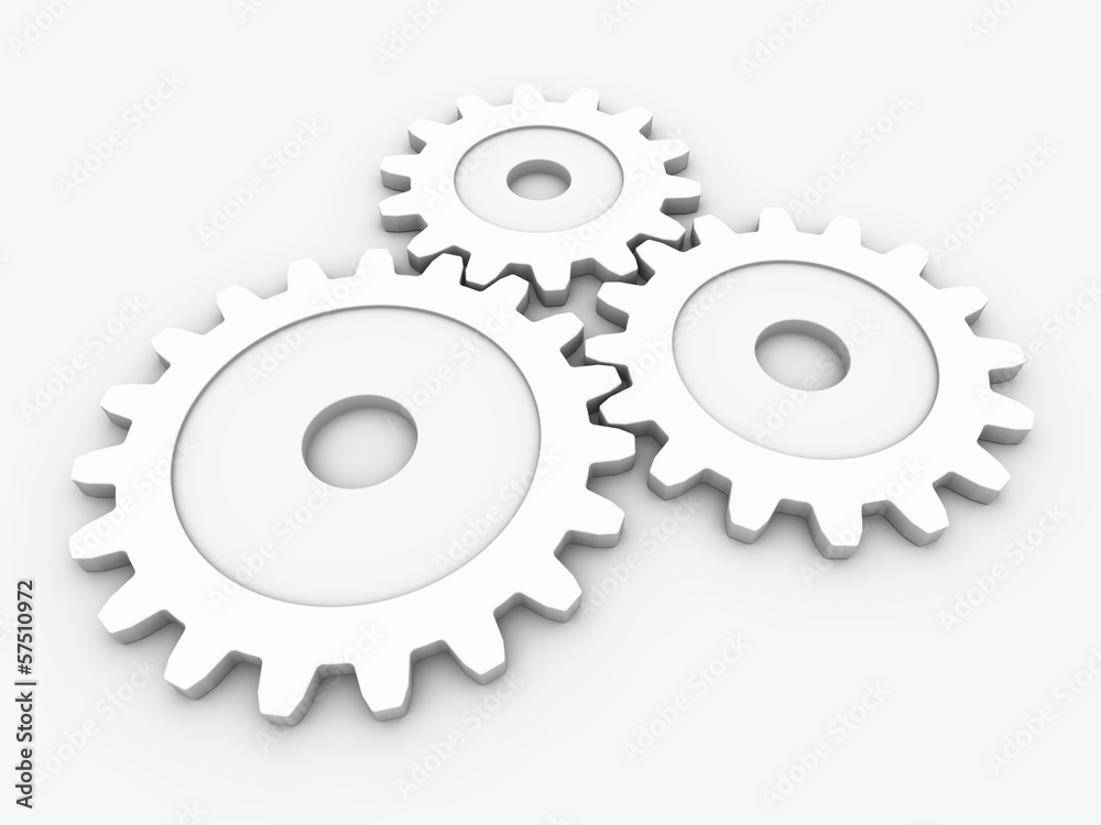 three gear to place concepts with clipping path three gear to place concepts with clipping path