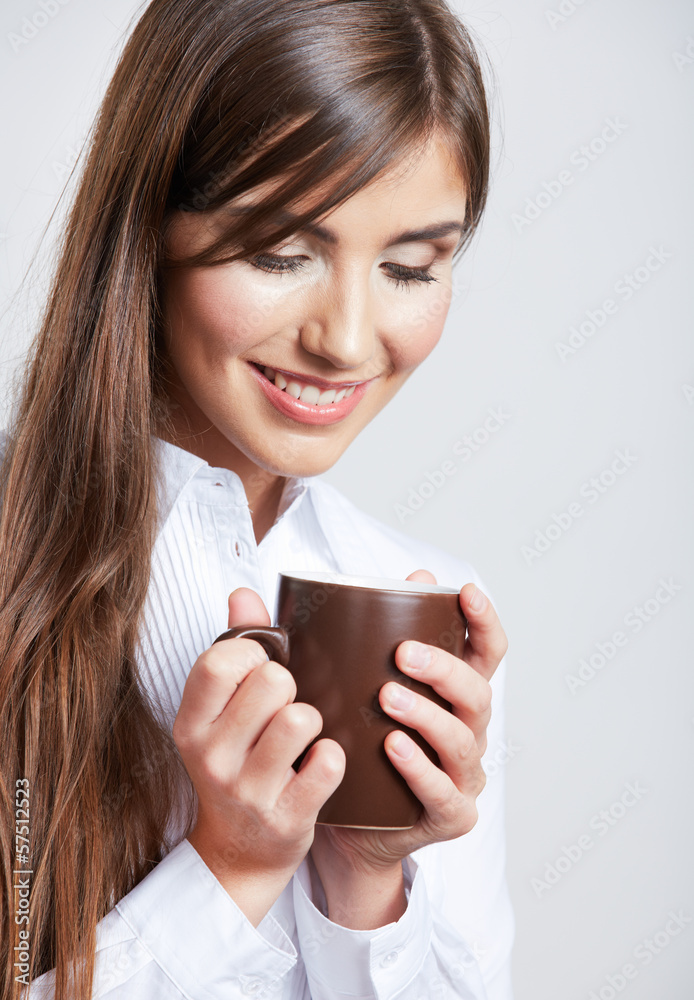 Business woman portrait with cup Business woman portrait with cup