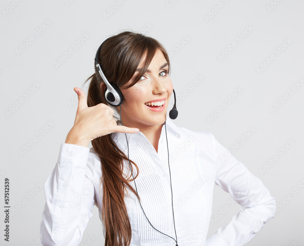 portrait of Woman customer service worker portrait of Woman customer service worker