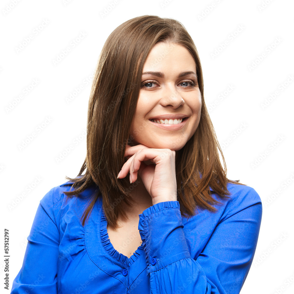 Smiling business woman isolated portrait Smiling business woman isolated portrait