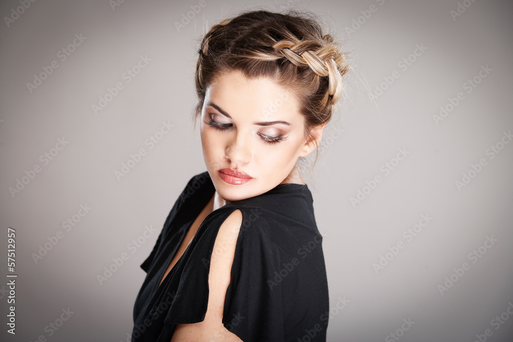 Fototapeta premium Woman hair style portrait