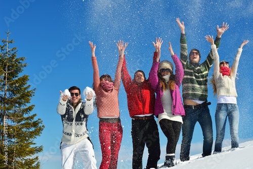 winter fun with young people group