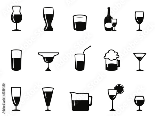alcohol icons set