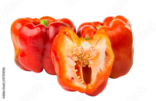 red bell pepper isolated