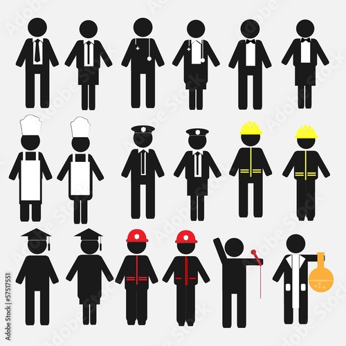 Professional Occupation Icon Set of Business Concept