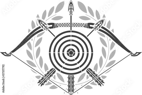 glory of archery. stencil