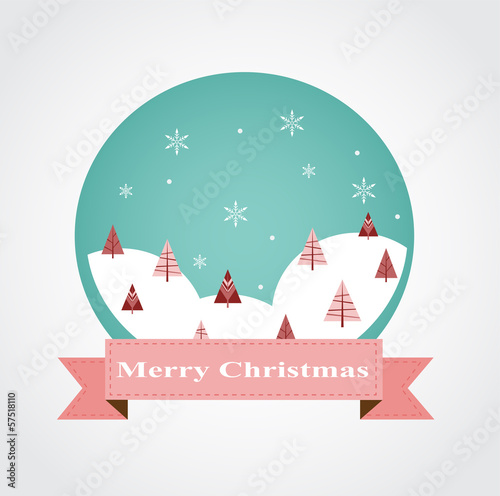 Wallpaper Mural Christmas greeting card design with bauble ornament. Torontodigital.ca