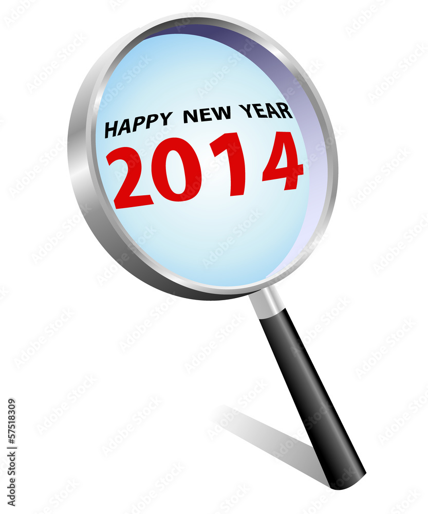 The magnifying glass show Happy new year 2014 The magnifying glass show Happy new year 2014