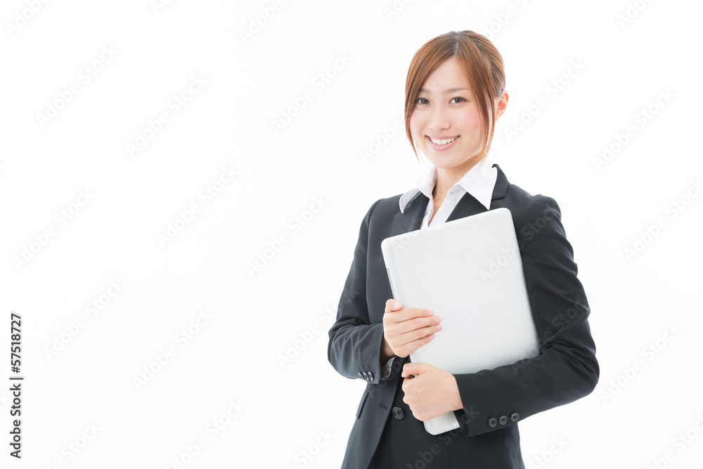 コンピューターと女性 ビジネス コンピューターと女性 ビジネス
