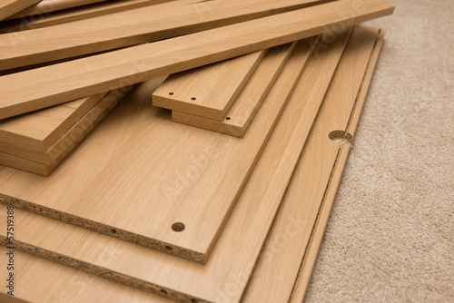 Pieces of flatpack furniture