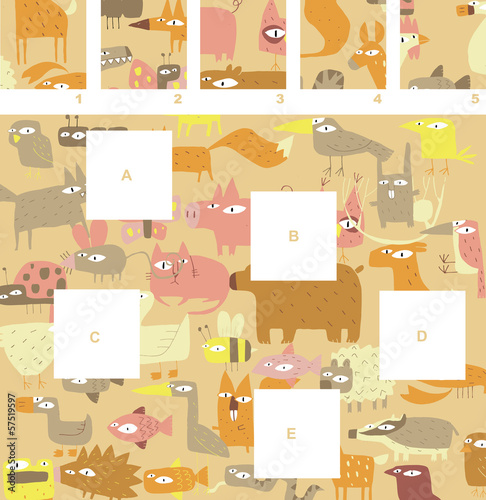 Match pieces, visual game