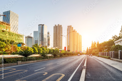 empty street in modern city