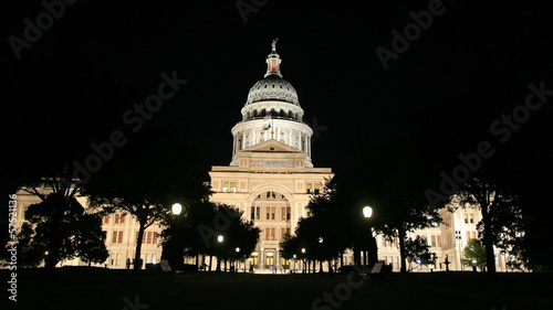 Texas State Capitol Building in Austin at night photo