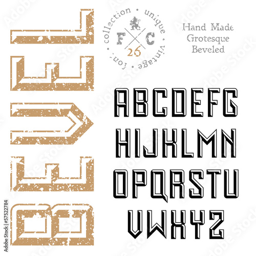 Obraz na plátne Handmade retro font