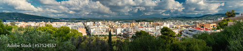 Panoramic view of Eivissa center. Ibiza, Spain