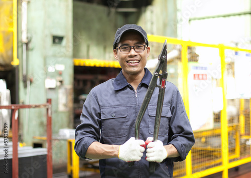 Industrial engineer in factory
