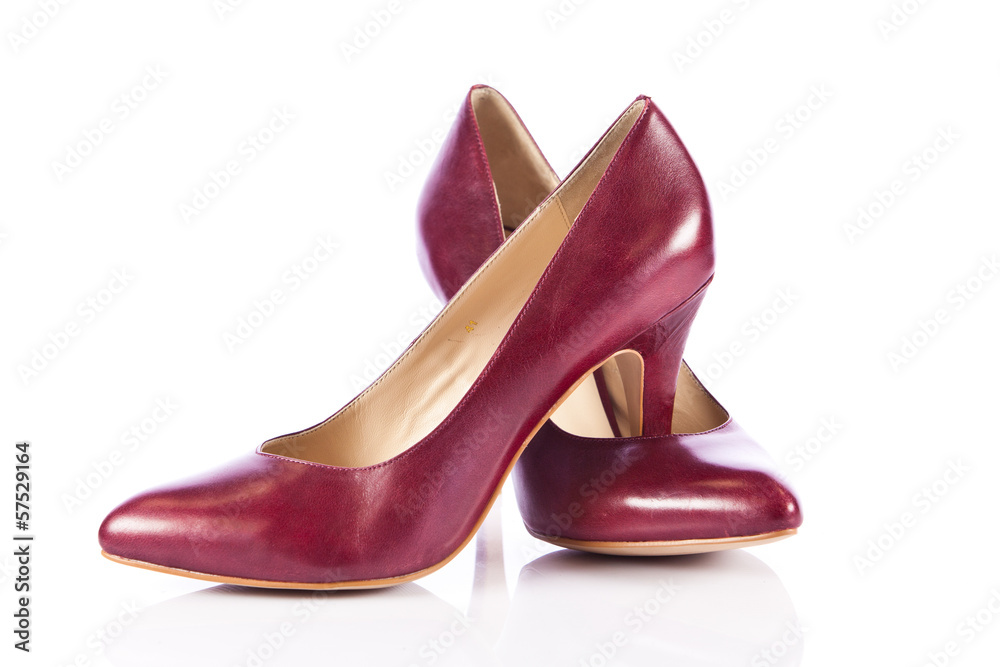 Woman shoes isolated on white. Nice woman shoes Woman shoes isolated on white. Nice woman shoes