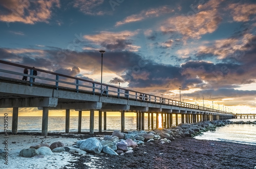 Famous marine pier in resort of Palanga  Lithuania