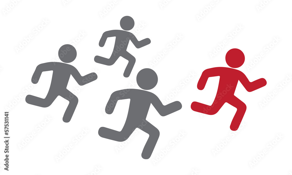 Leader of competition. Concept vector illustration. Leader of competition. Concept vector illustration.