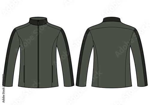 Jacket template - front and back