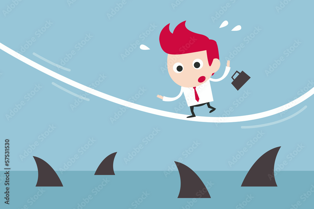 businessman in risk businessman in risk