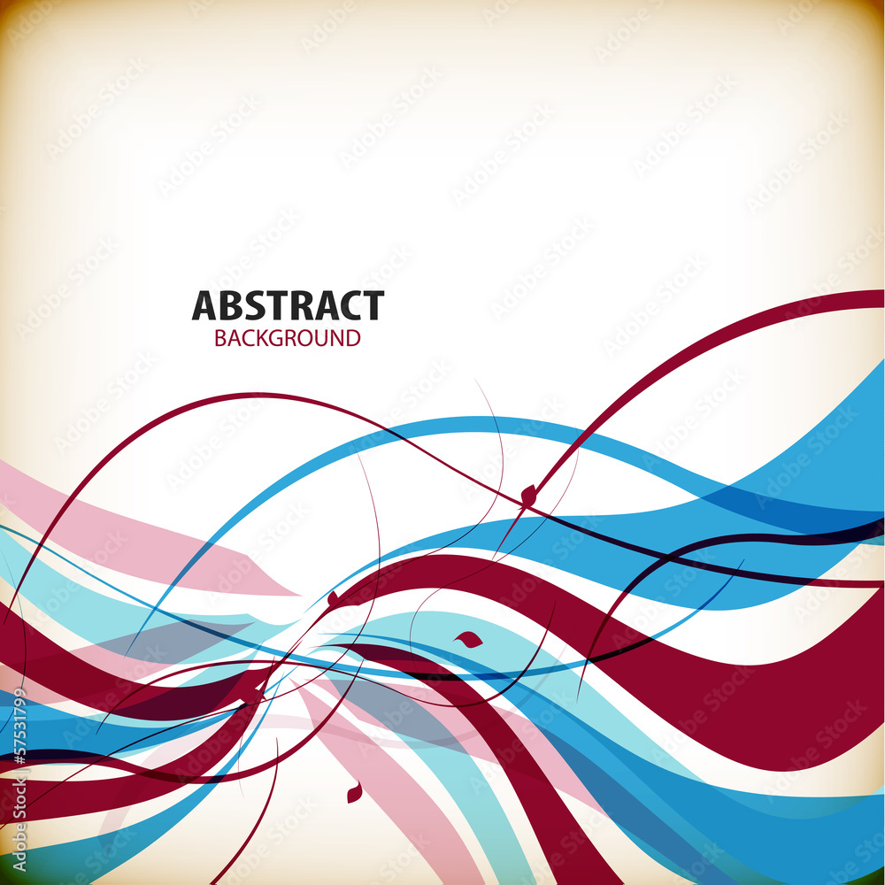 Naklejka premium Abstract colorful wave shapes background