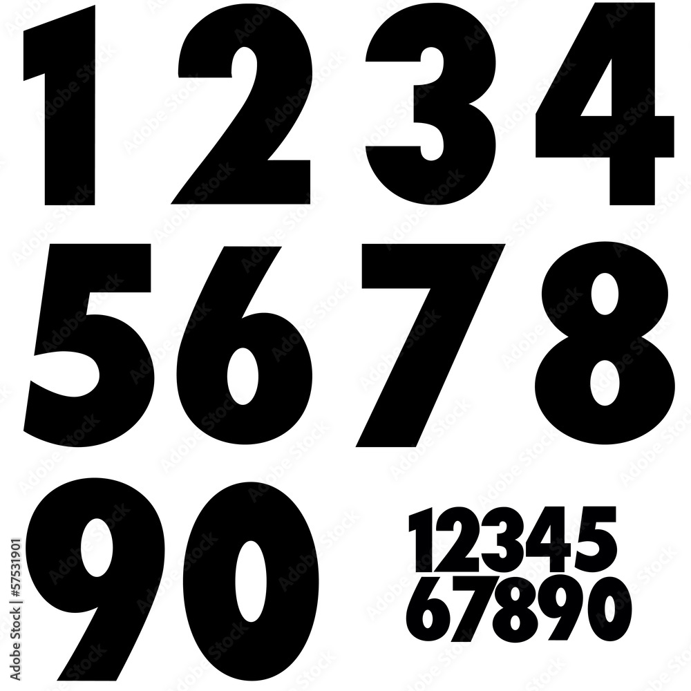 8 от 1 июля 1996. Шрифты цифр. Цифры черным шрифтом. Цифры жирным шрифтом.