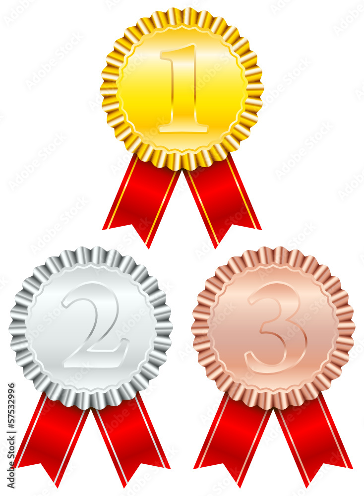 Stripe Red And Silver Ribbons