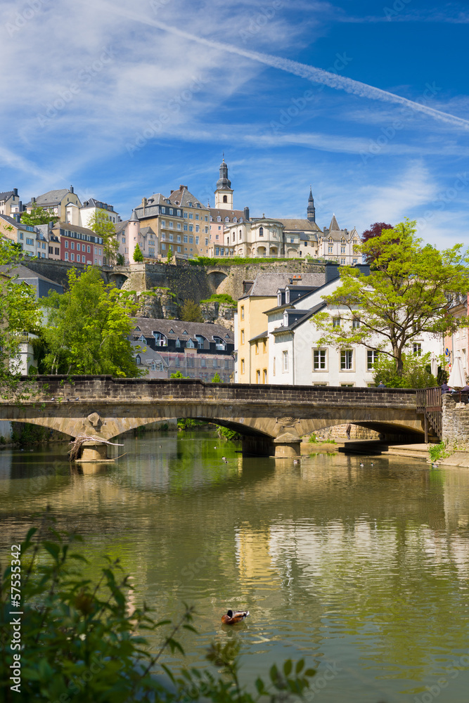 Alzette river in Luxembourg