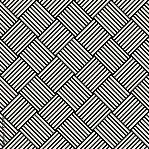 Abstract geometric black and white seamless pattern