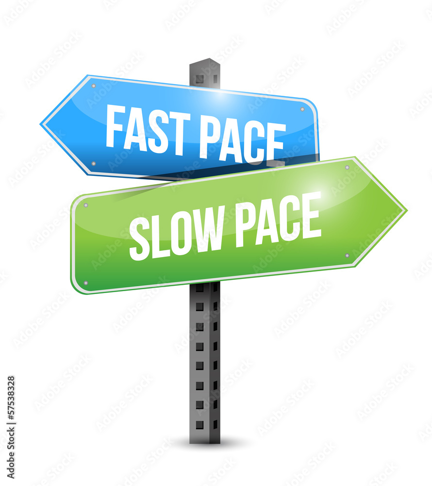 fast pace slow pace road sign illustration design fast pace slow pace road sign illustration design