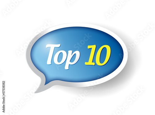 top 10 message bubble illustration