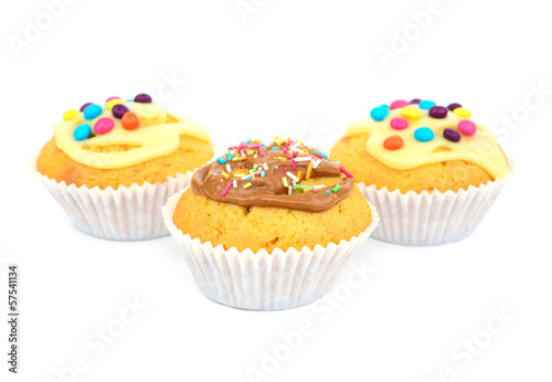 Three cupcakes