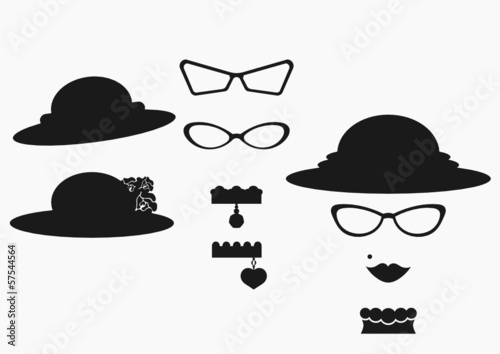 retro female design elements