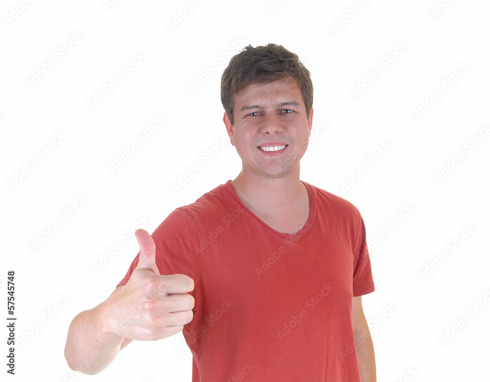 Gesturing thumb up. Gesturing thumb up.