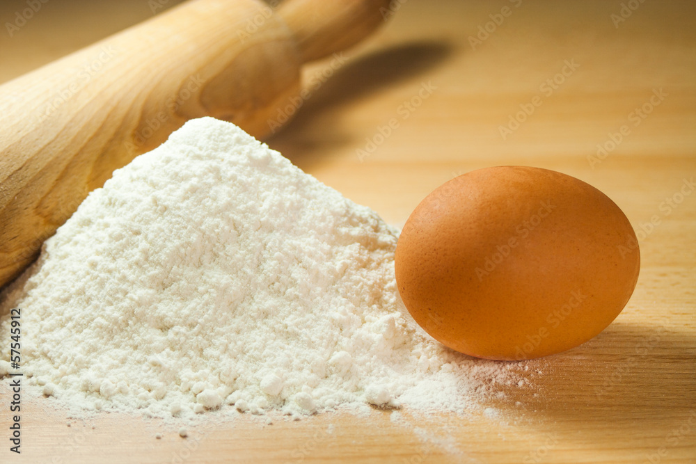 Flour and egg
