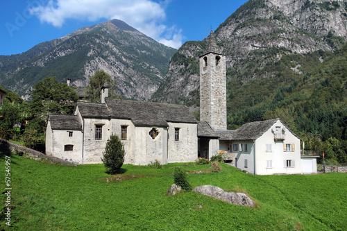 Church in Val Verzasca, Ticino, Switzerland photo