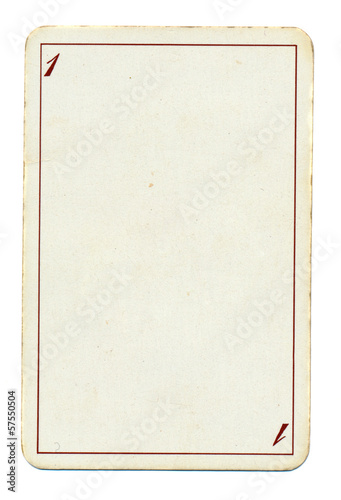 playing card paper background with line and number 1