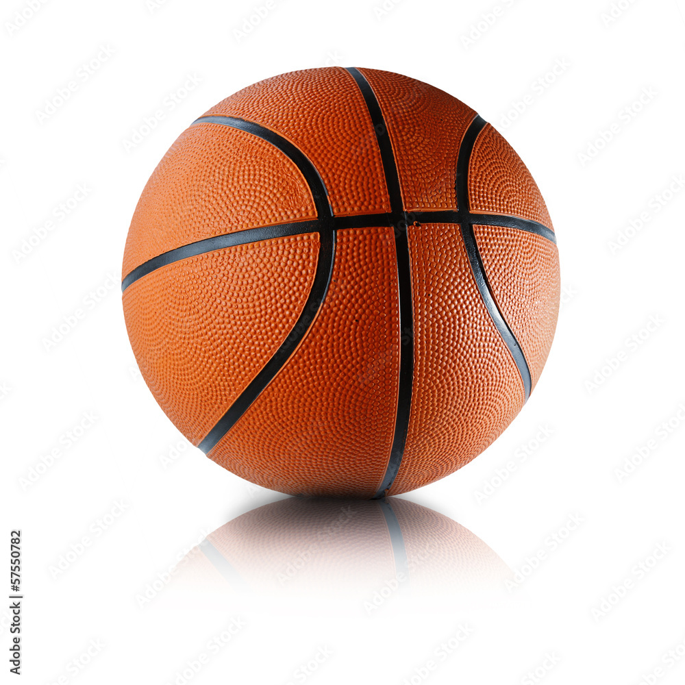 Fototapeta premium One basketball on plain background