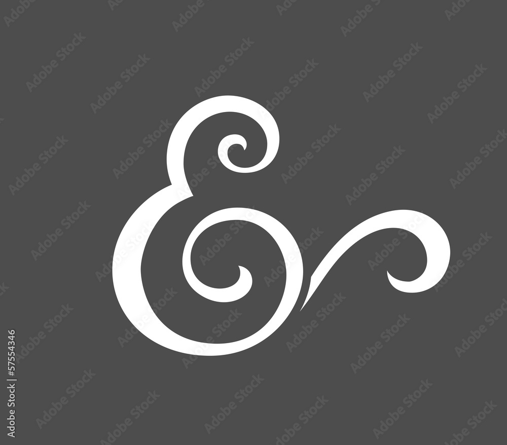 Fototapeta premium Custom ampersand