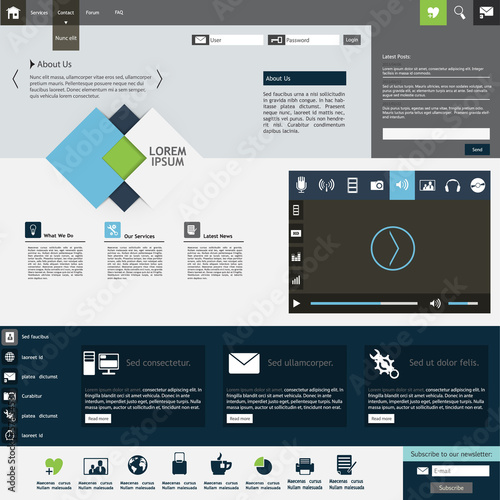 Professional Flat Web Design Template