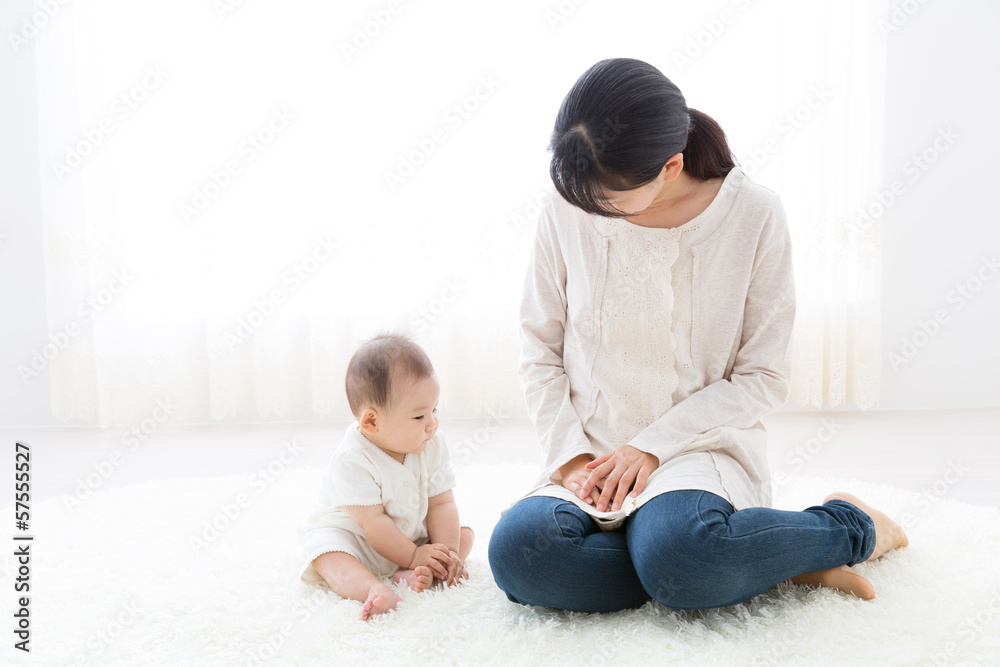 young asian mother and baby young asian mother and baby