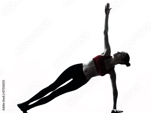woman exercising yoga