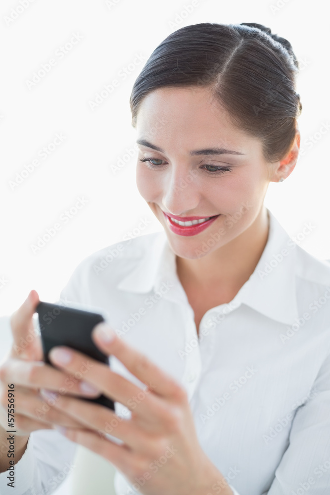 Beautiful business woman using mobile phone Beautiful business woman using mobile phone