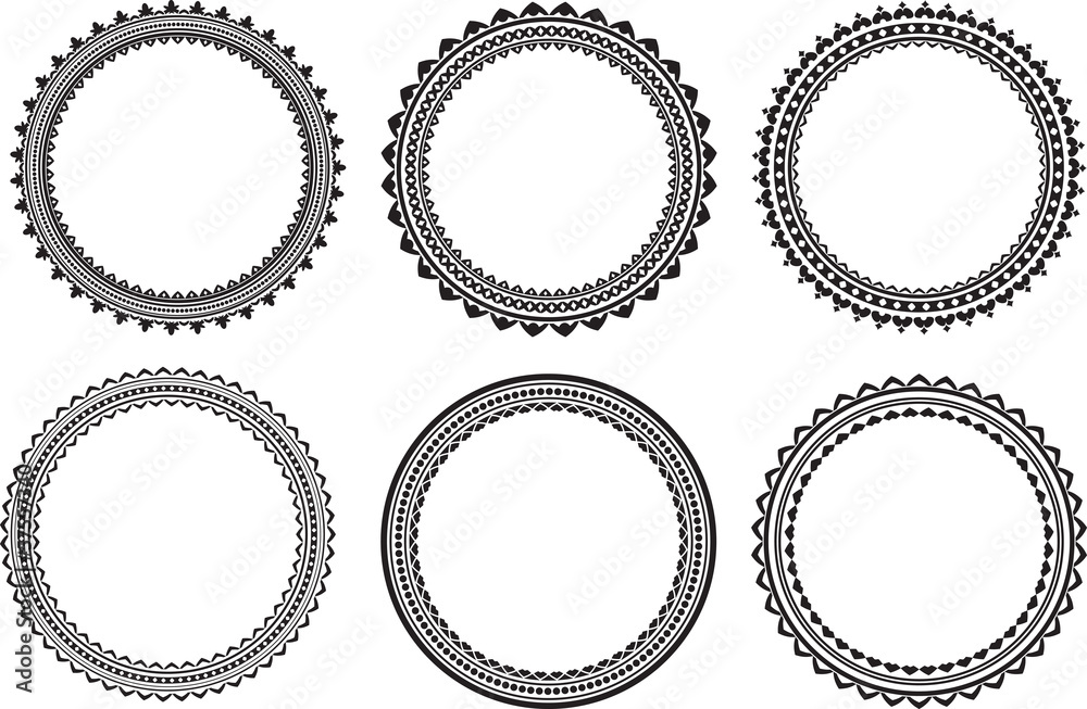 Set of round frames Set of round frames